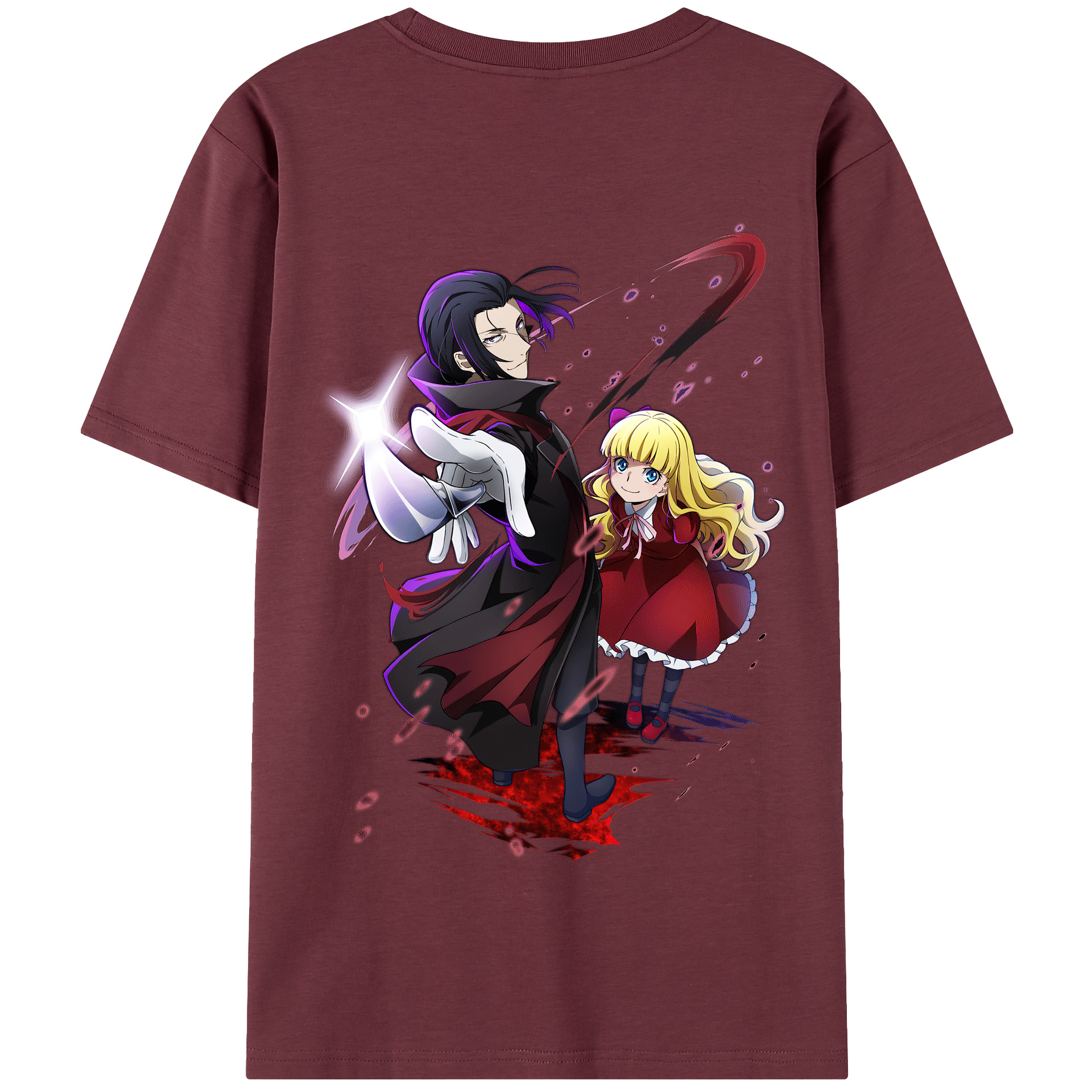 （画像用） 文豪ストレイドッグス Bungo Stray Dogs 綿100％半袖Tシャツ（背面プリント）
